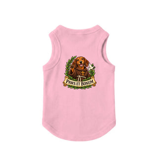 Paws et Bonum Dog Tank - Dachshund Friar - Pink