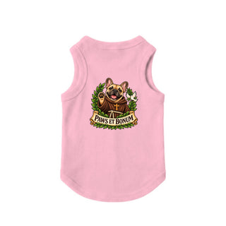 Paws et Bonum Dog Tank - French Bulldog Friar - Pink