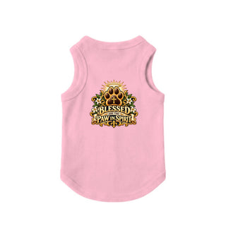 Blessed Are the Paw in Spirit Dog Tank - Pink