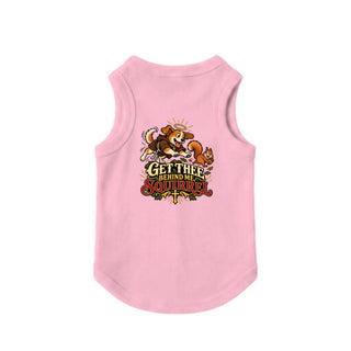 Get Thee Behind Me, Squirrel Dog Tank - Friar Dog - Pink