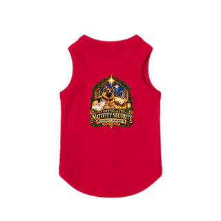 Official Nativity Security Christmas Dog Tank - German Shepherd - Red