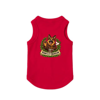 Paws et Bonum Dog Tank - German Shepherd Friar - Red
