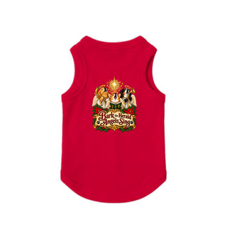 Bark the Herald Angels Sing! Christmas Dog Tank - Red