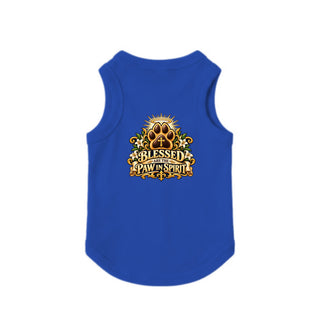 Blessed Are the Paw in Spirit Dog Tank - Royal