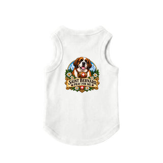 Saint Bernard, Pray for Me Dog Tank - White