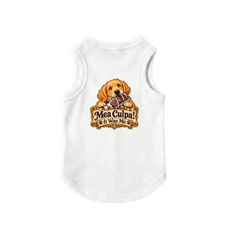 Mea Culpa, It Was Me Dog Tank - White