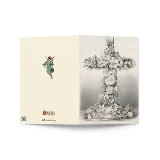 Easter Card - The Easter Cross Vintage Lithograph: outside