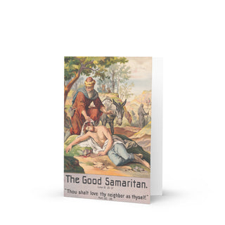 Thank You Card - The Good Samaritan Vintage Lithograph: front