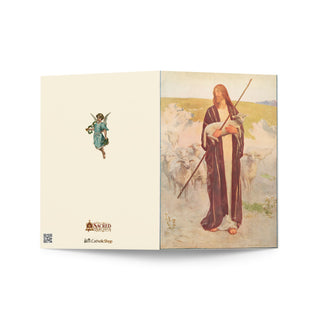 Priest Appreciation Card - The Good Shepherd Vintage Bible Print: outside