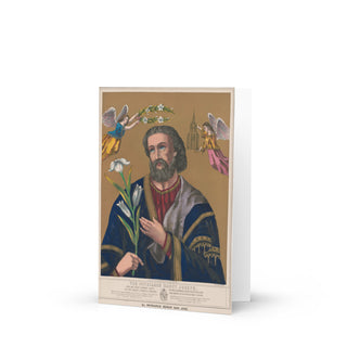 Father's Day Card - The Patriarch St. Joseph Vintage Lithograph: front