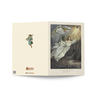 Sympathy Card - The Spirit's Flight Vintage Lithograph: outside