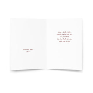 Mother's Day Card - The Virgin and Child Embracing: inside