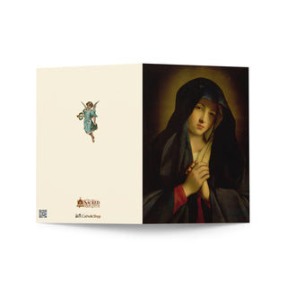 Religious Profession Card - The Virgin in Prayer by Sassoferrato: outside