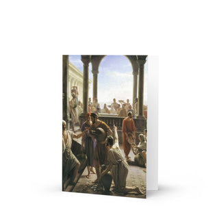 Anniversary Card - The Wedding at Cana by Carl Bloch: front