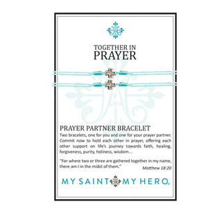 Prayer Partner Bracelets Mint - Silver Metal - main product image | CatholicShop.com