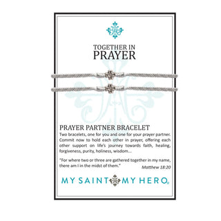 Prayer Partner Bracelets Metallic Silver– Silver Metal - main product image | CatholicShop.com