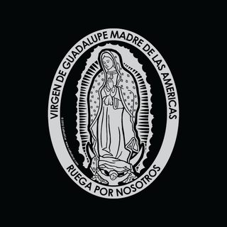 Virgen de Guadalupe Vinyl Transparent Silver Decal
