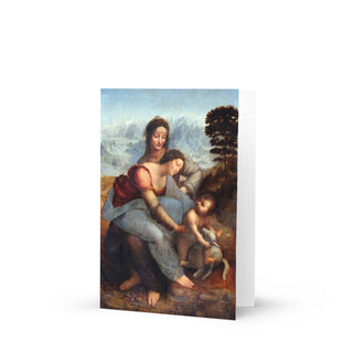 Grandparents Card - Virgin and Child with St. Anne by Leonardo da Vinci: front