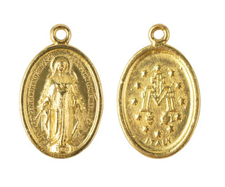Gold Tone 1-inch Miraculous Medals - 25-Pack Bulk Discount - main product image | CatholicShop.com
