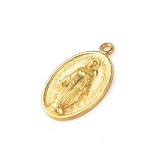 Gold Tone 1-inch Miraculous Medals - 25-Pack Bulk Discount